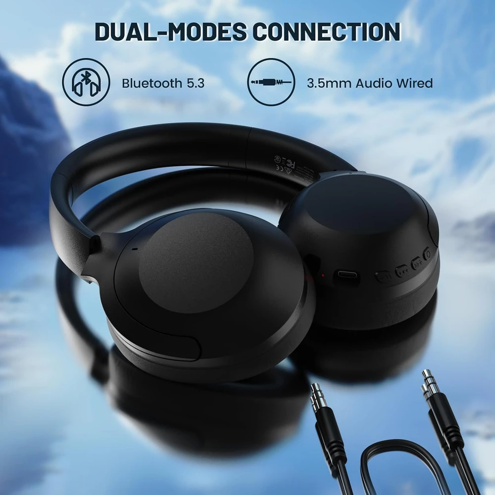 ATTACK SHARK belaidės ant ausų ausinės su ANC, Bluetooth 5.3, 20 val., G300-002