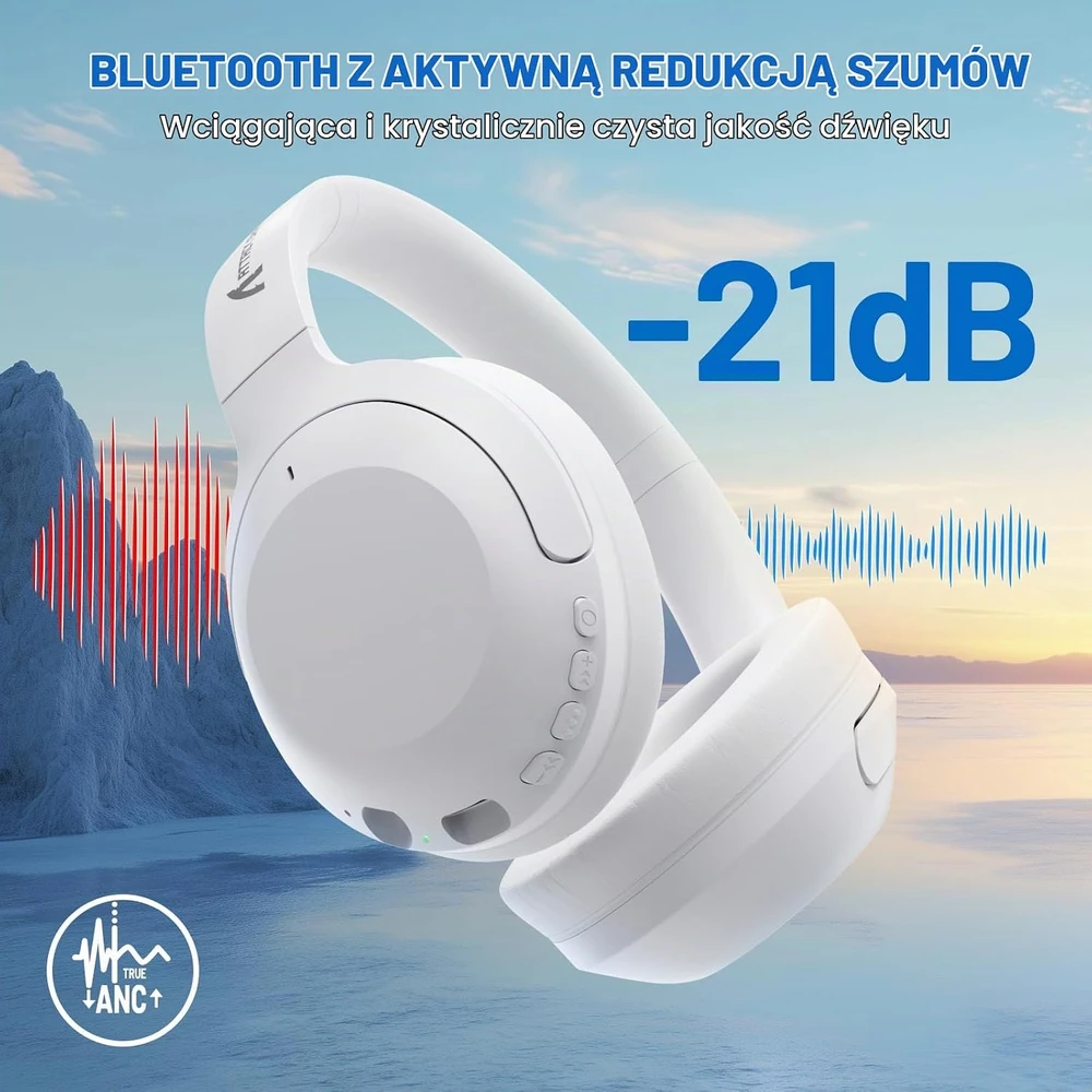 ATTACK SHARK belaidės ant ausų dedamos ausinės su ANC, Bluetooth 5.3, 20 val., G300-001