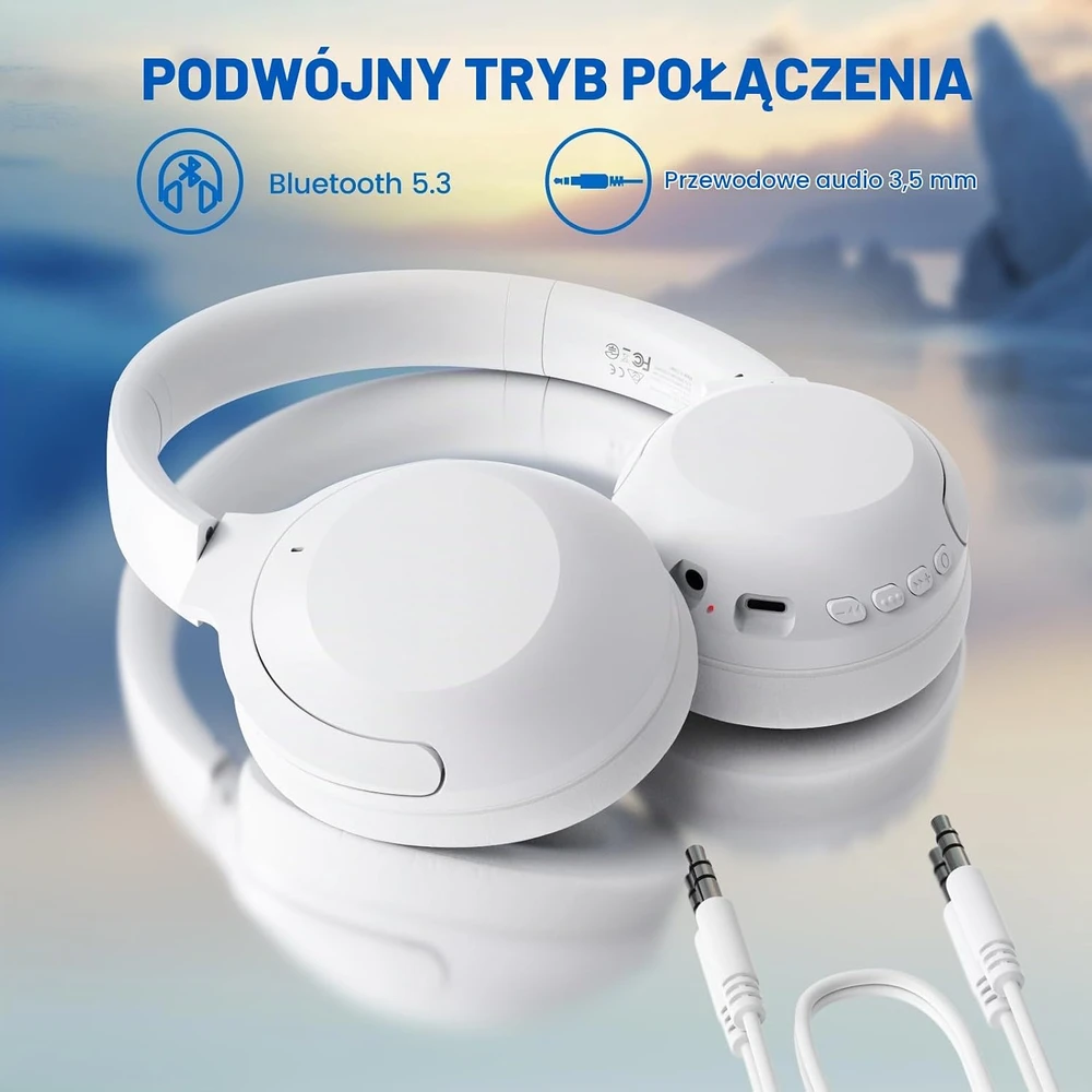 ATTACK SHARK belaidės ant ausų dedamos ausinės su ANC, Bluetooth 5.3, 20 val., G300-001