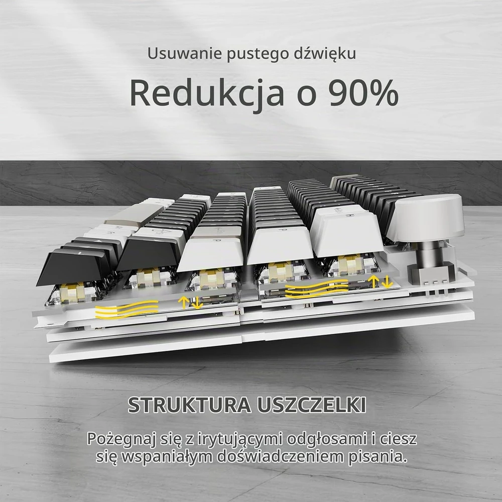 ATTACK SHARK mechaninė belaidė klaviatūra X86, 75 %, RGB, Bluetooth/2.4G/USB-C