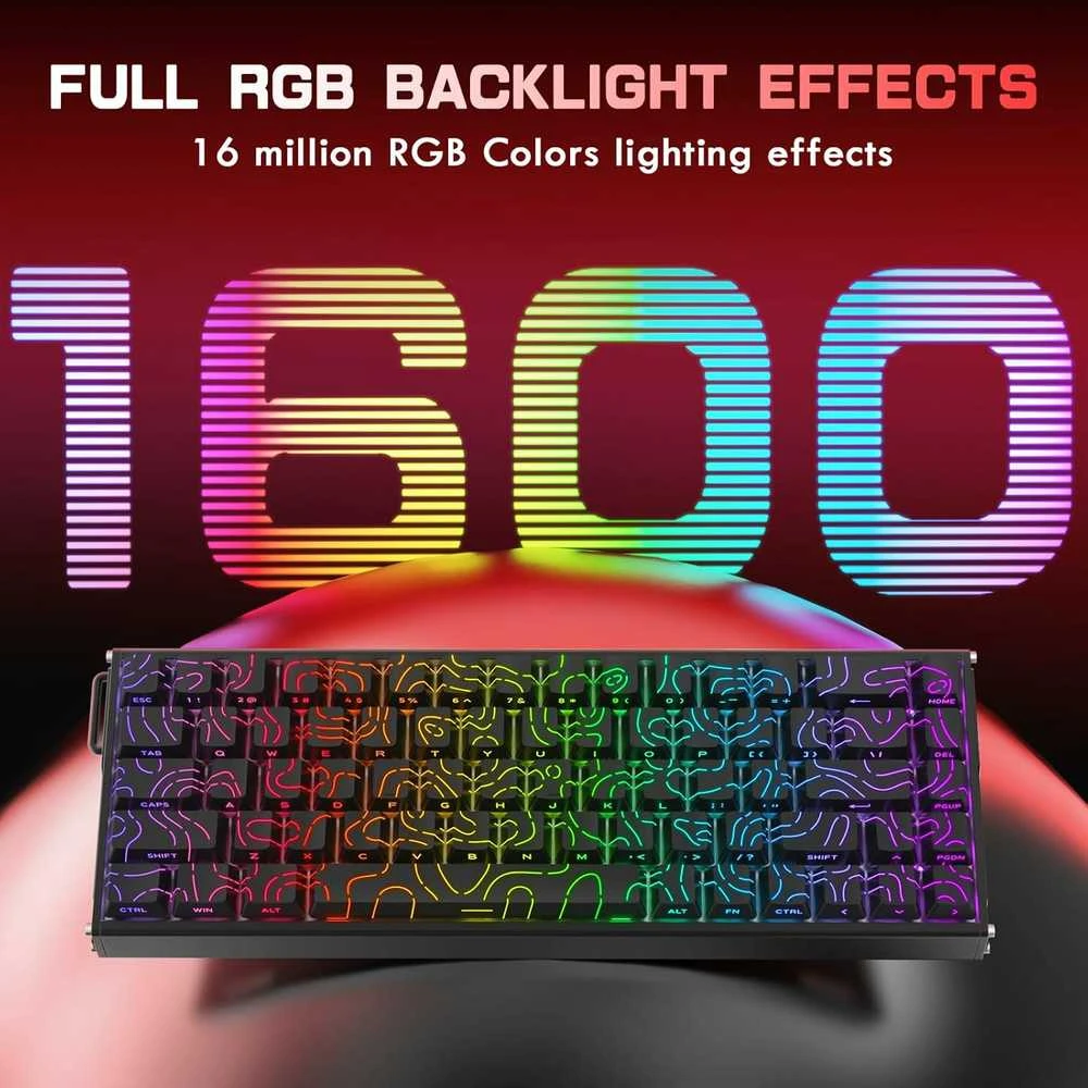 ATTACK SHARK X68MAX HE mechaninė RGB žaidimų klaviatūra, aliuminio korpusas, USB-C