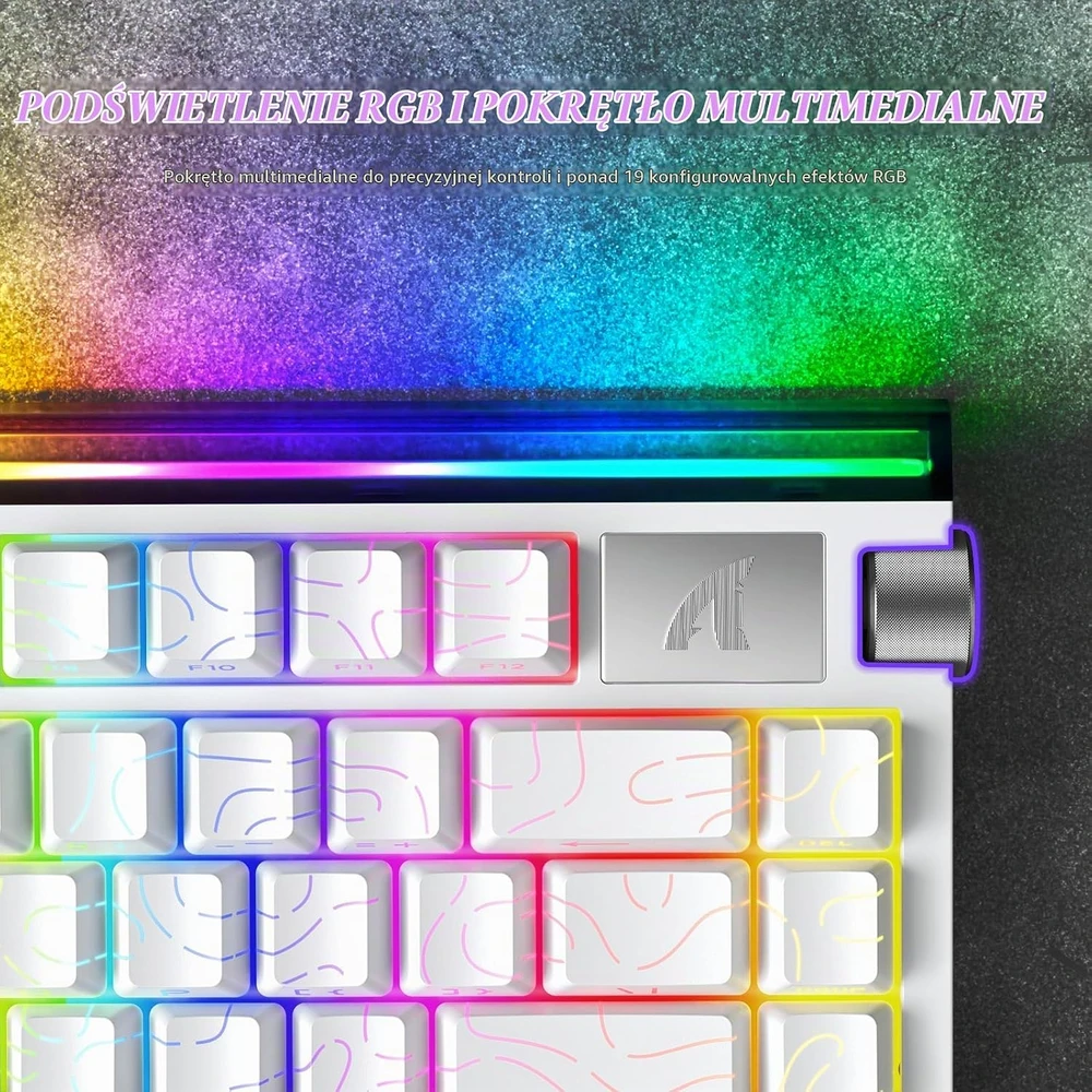 ATTACK SHARK žaidimų klaviatūra R85 HE, laidinė, 75 %, Hall efekto jungikliai, 8000 Hz