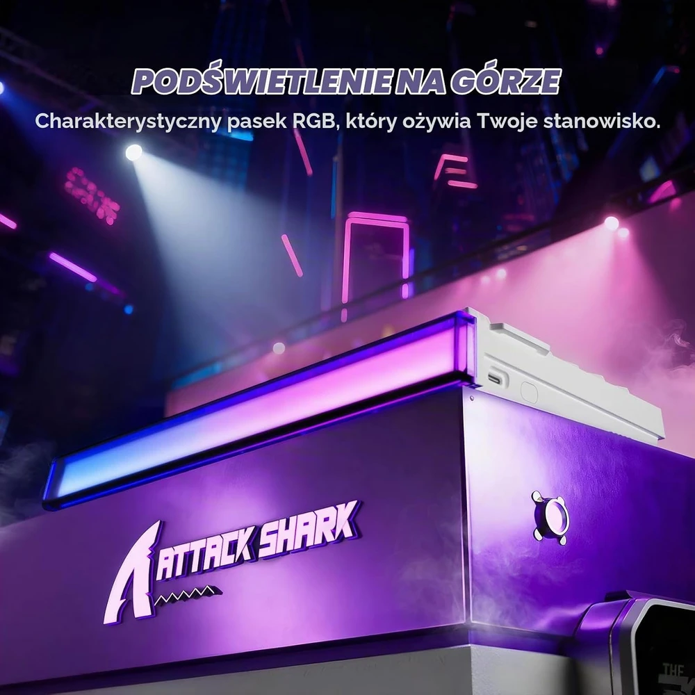 ATTACK SHARK žaidimų klaviatūra R85 HE, laidinė, 75 %, Hall efekto jungikliai, 8000 Hz