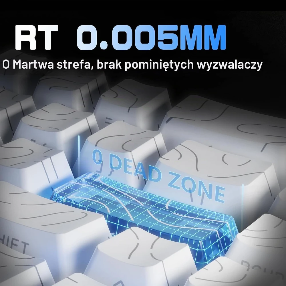 ATTACK SHARK žaidimų klaviatūra su magnetiniais jungikliais, 8 kHz, RGB, X68MAX HE