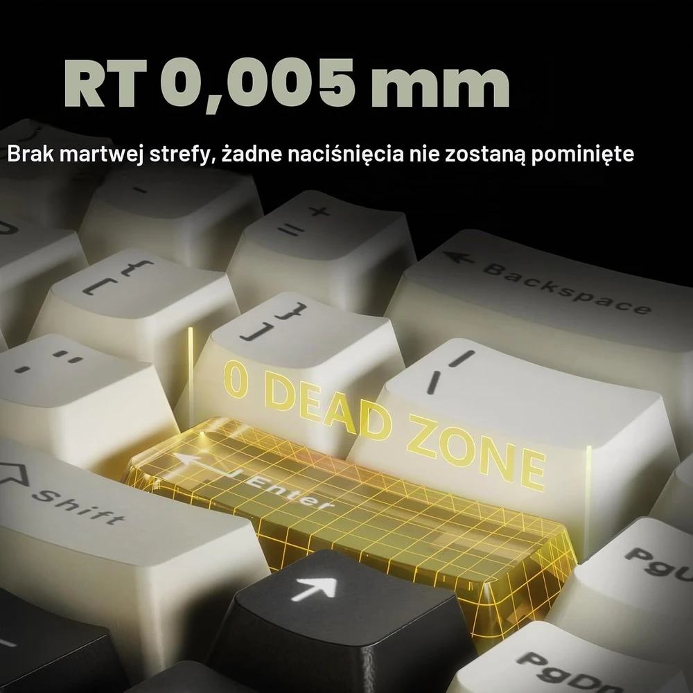 ATTACK SHARK žaidimų klaviatūra su magnetiniais jungikliais, 68 klavišų, 8000 Hz, X68MAX HE