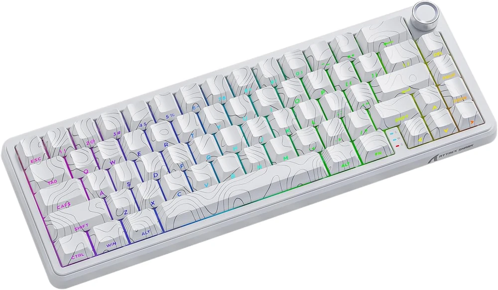 ATTACK SHARK žaidimų klaviatūra X65PRO HE, magnetiniai jungikliai, 8000 Hz