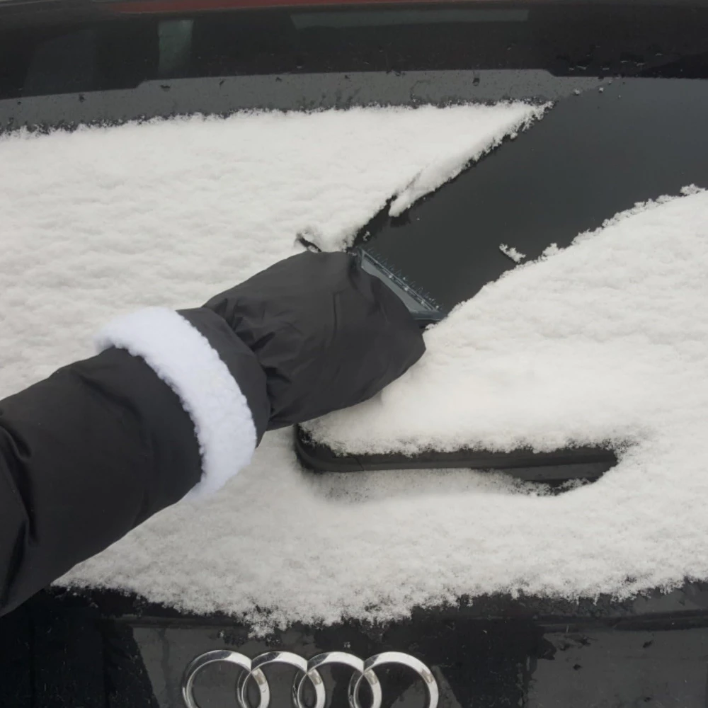 AUPROTEC automobilio langų ledo grandiklis su pašiltinta pirštine, mėlynas AU-SB-HBLAU