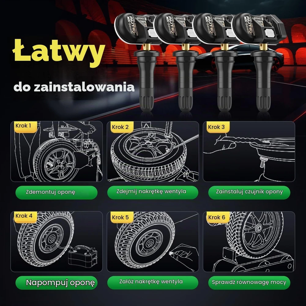 Autel TPMS padangų slėgio jutiklis, dviejų dažnių, programuojamas MX-Capteur Caoutchouc
