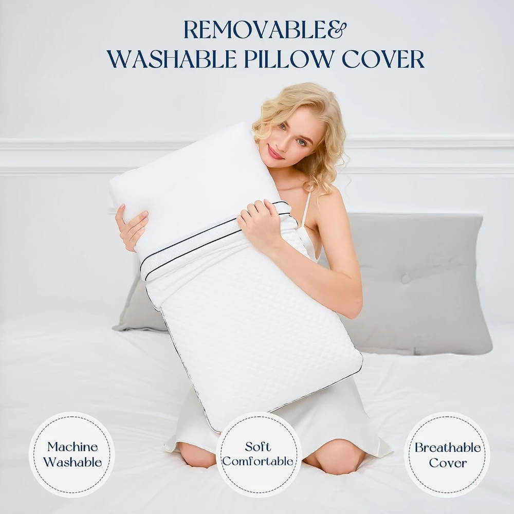 Autsel ergonominė gelio viskoelastinių putų pagalvė kaklui 60 x 40 x 12 cm Memory Foam