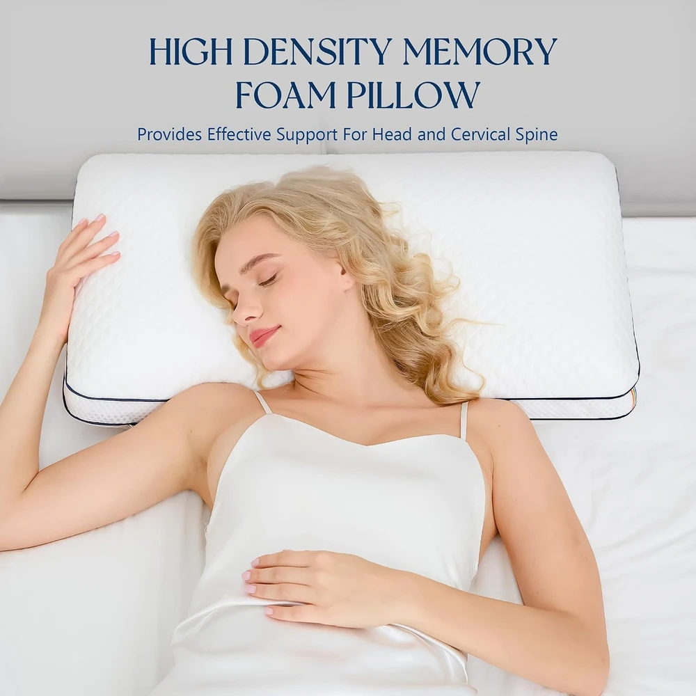 Autsel ergonominė gelio viskoelastinių putų pagalvė kaklui 60 x 40 x 12 cm Memory Foam