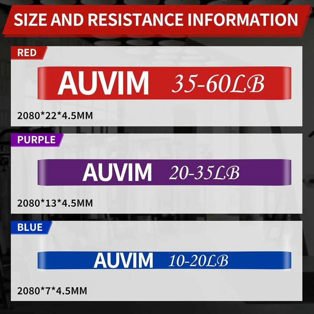AUVIM Pasipriešinimo juostų rinkinys