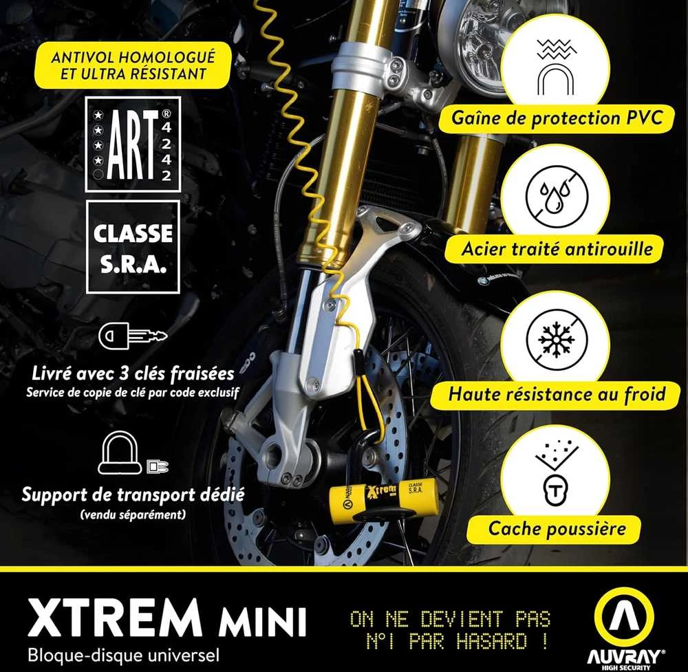 Auvray stabdžių disko spyna motociklams, SRA sertifikatas, 16 mm, XTREM MINI