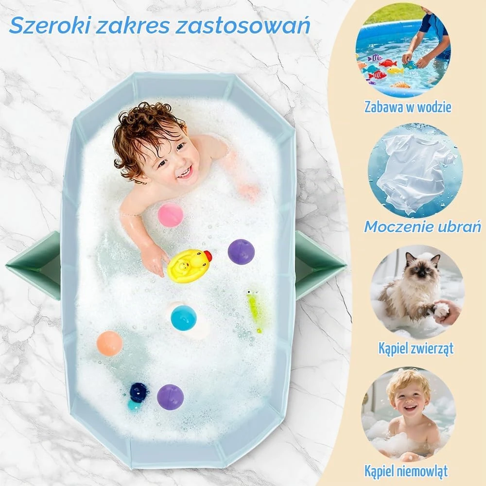 AUYAO sulankstoma kūdikio vonelė iš PVC, 75 × 48 × 30 cm, 5321913