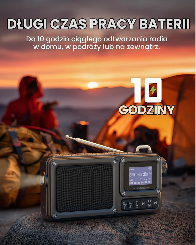 Avantree nešiojamasis DAB+/FM radijas, Bluetooth 6.0, 5 W