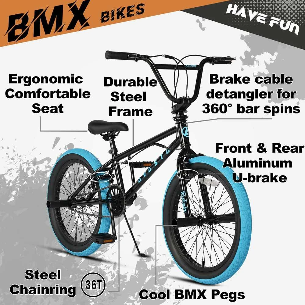 AVASTA BMX dviratis Rubato 20 K Pro vaikams ir jaunimui, 20 colių ratai, plieno rėmas