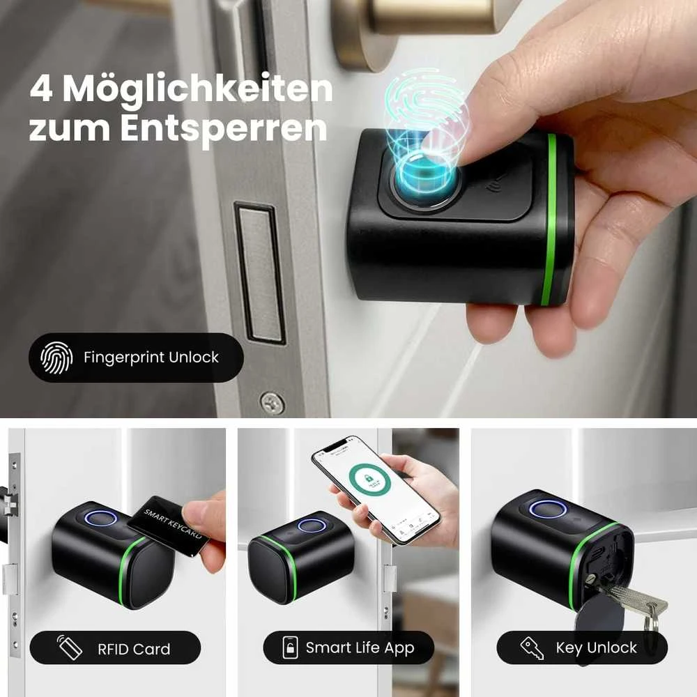 AVATTO išmanusis durų užraktas su pirštų atpažinimu, Bluetooth, Smart Life, 60 mm, SDL-S1-B60