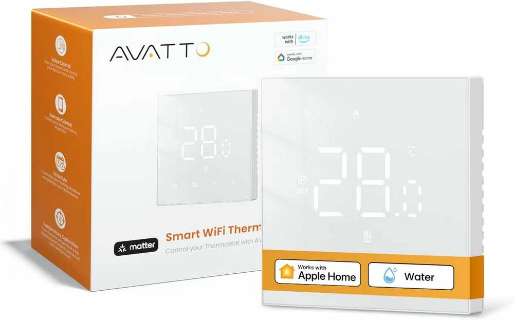 Išmanusis termostatas su WiFi Avatto WT20R-WH-3A-W-WiFi
