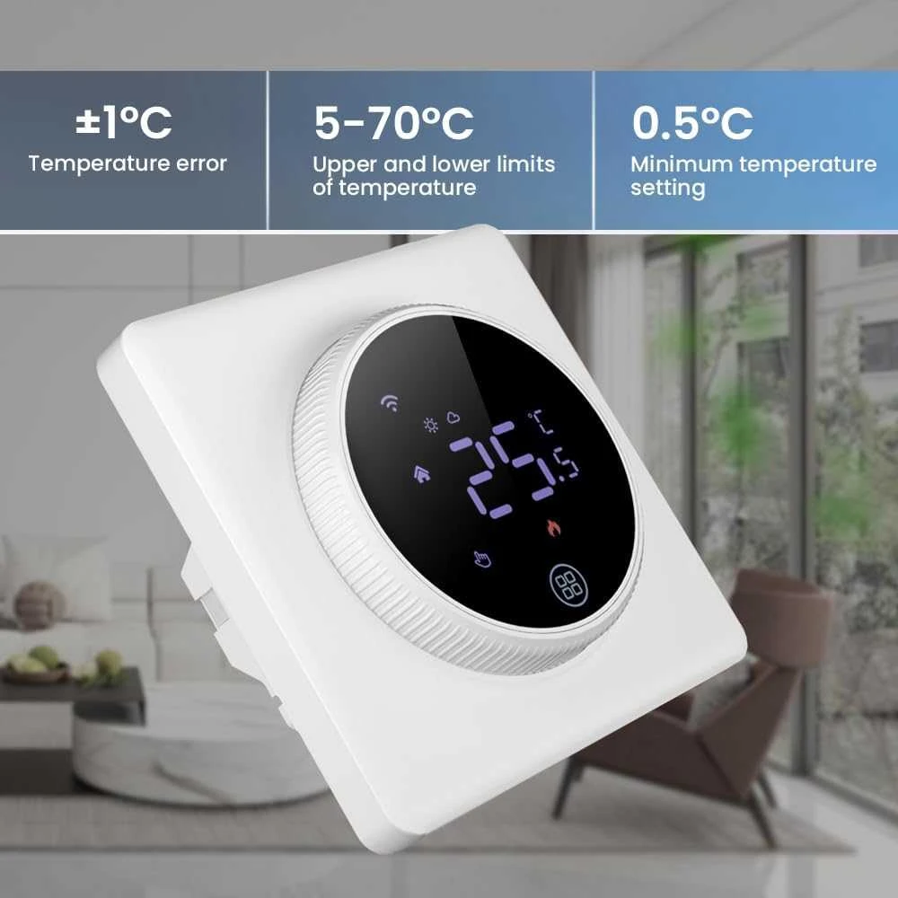 Išmanusis termostatas Avatto WT410-16A-W elektrinis šildymas 16A WiFi