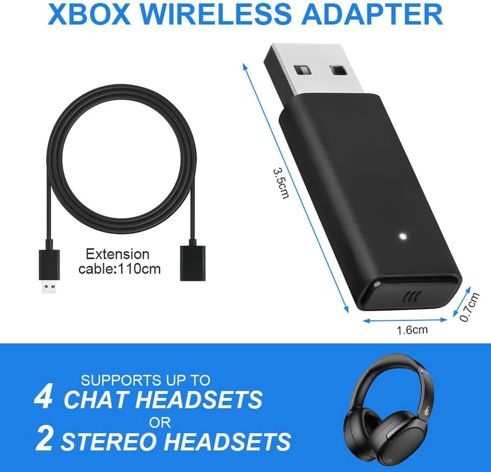 AXFEE belaidis XBOX One valdiklių adapteris kompiuteriui su USB ilginamuoju laidu, Q1-3819594