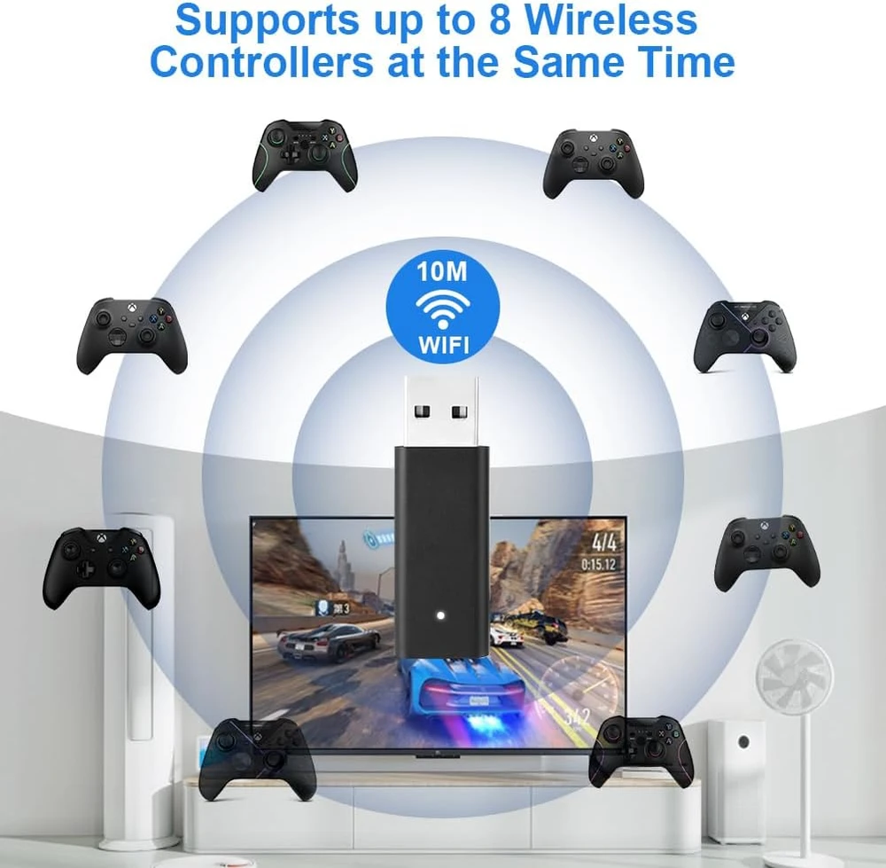 AXFEE belaidis XBOX One valdiklių adapteris kompiuteriui su USB ilginamuoju laidu, Q1-3819594