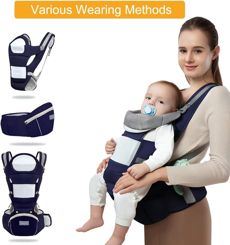 Azeekoom ergonominė kūdikio nešioklė su klubine sėdyne, medvilninė, 0–48 mėn., HU-XI-173