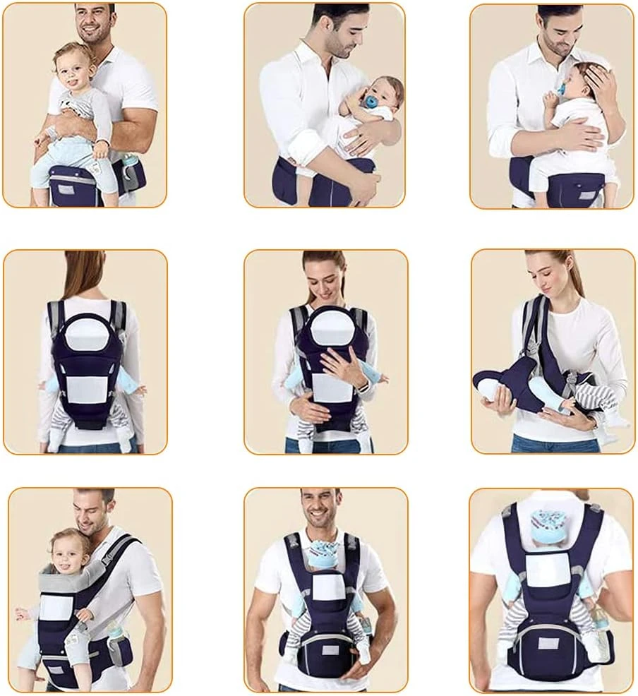 Azeekoom ergonominė kūdikio nešioklė su klubine sėdyne, medvilninė, 0–48 mėn., HU-XI-173