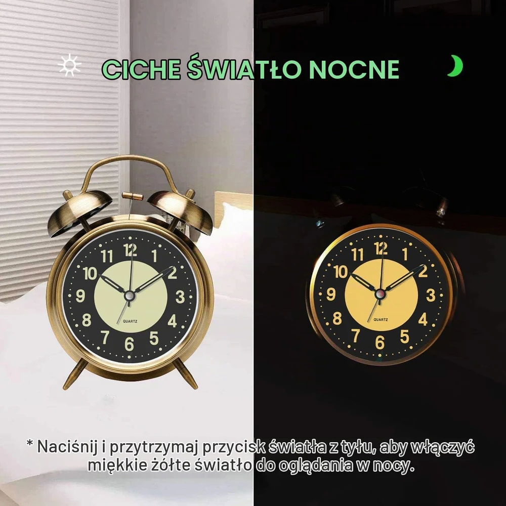 Azyh analoginis žadintuvas, 1 AA, 11,4 cm, A-Alarm Clock