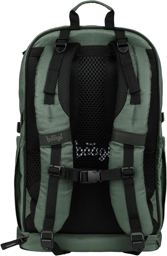 Baagl ergonominė mokyklinė kuprinė mergaitėms, trijų dalių rinkinys, 29 l, Grove dizainas