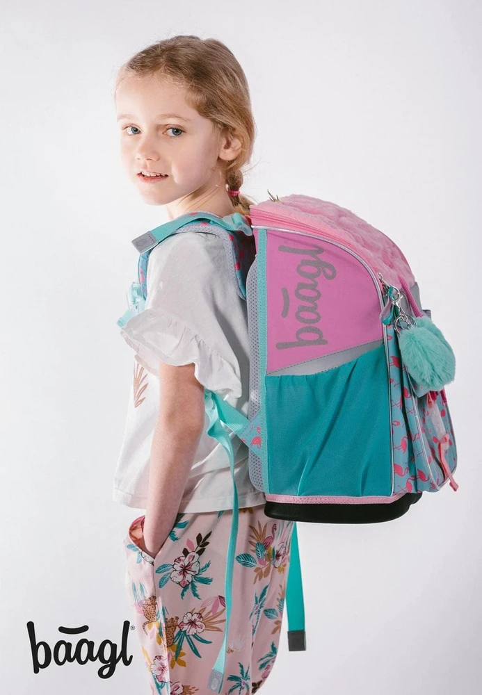 Baagl ergonominė mokyklinė kuprinė vaikams, 18 l, su lietaus užvalkalu, A-33124