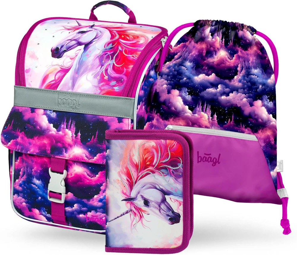 Baagl ergonominis mokyklinis rinkinys Zippy, 3 dalių, 18 l, vandeniui atsparus, A-34276