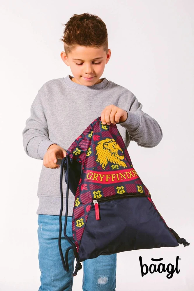 Baagl ergonominis vaikiškas mokyklinės kuprinės rinkinys Zippy, 18 l, reguliuojamais diržais, vandeniui atsparus, Harry Potter Gryffindor