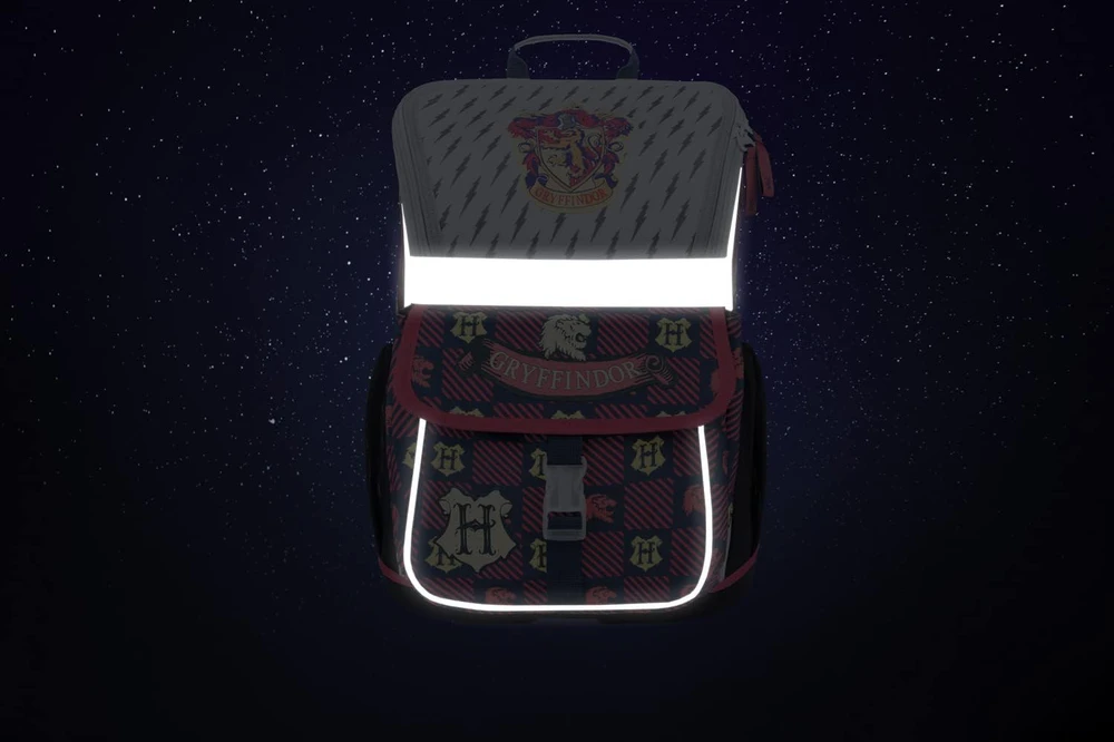 Baagl ergonominis vaikiškas mokyklinės kuprinės rinkinys Zippy, 18 l, reguliuojamais diržais, vandeniui atsparus, Harry Potter Gryffindor