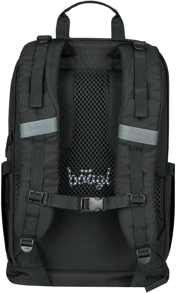 Baagl ergonomiška mokyklinė 3 dalių kuprinės rinkinys, juoda, 29 l, 15 colių nešiojamam kompiuteriui