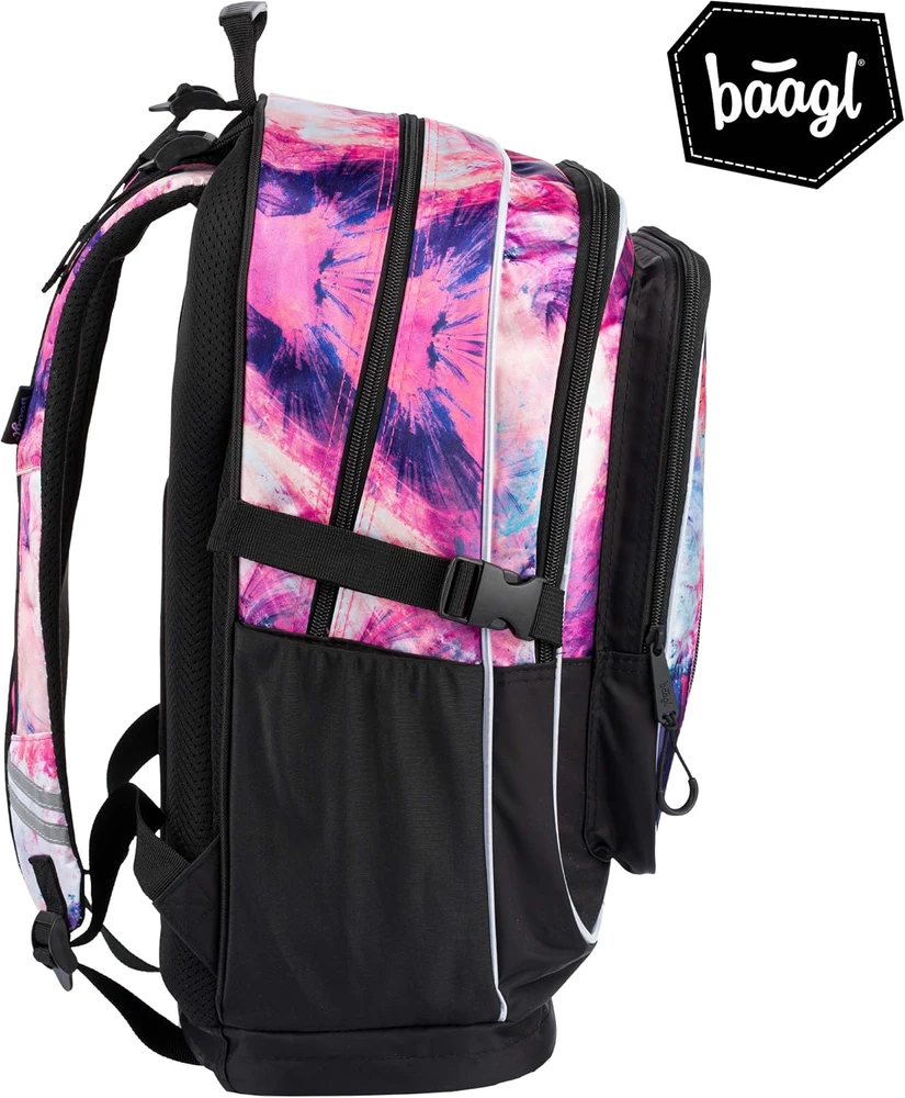 Baagl ergonomiška mokyklinė kuprinė vaikams, skyrius nešiojamajam kompiuteriui, 29 l, Abstract