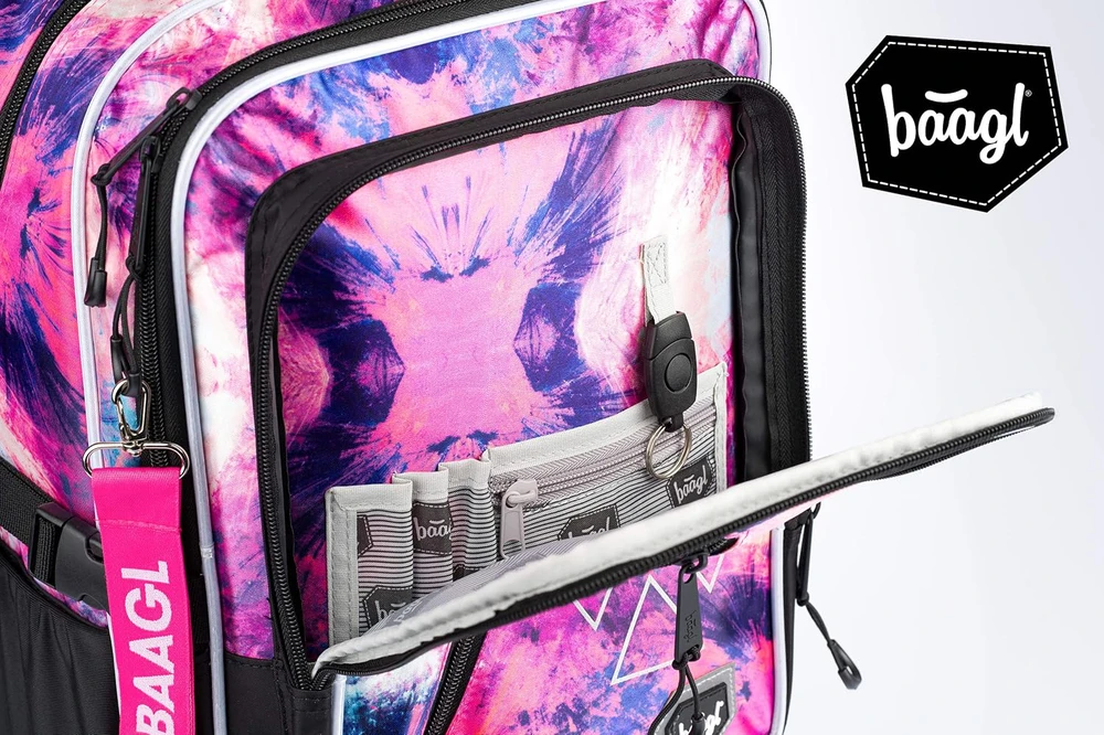 Baagl ergonomiška mokyklinė kuprinė vaikams, skyrius nešiojamajam kompiuteriui, 29 l, Abstract