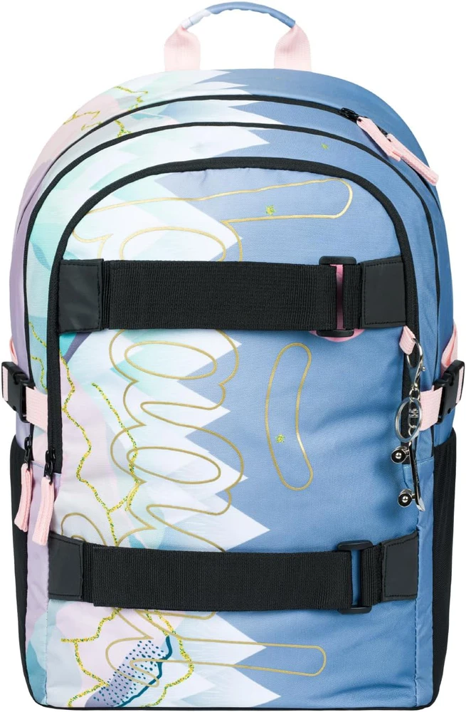 Baagl ergonomiška mokyklinės kuprinės rinkinys, 25 l, 5 dalių, Skate Moon, A-34736