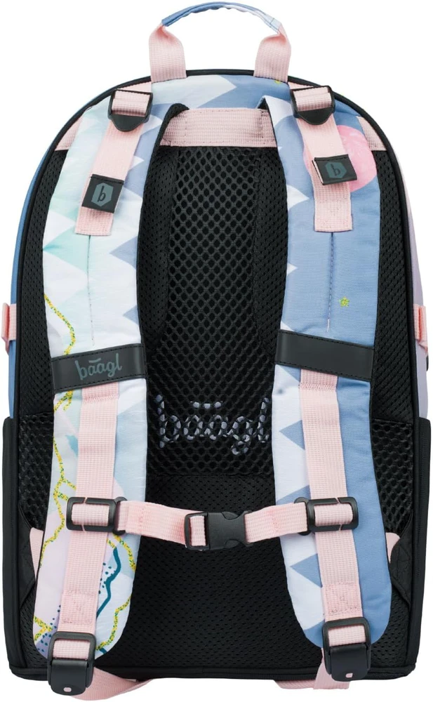 Baagl ergonomiška mokyklinės kuprinės rinkinys, 25 l, 5 dalių, Skate Moon, A-34736