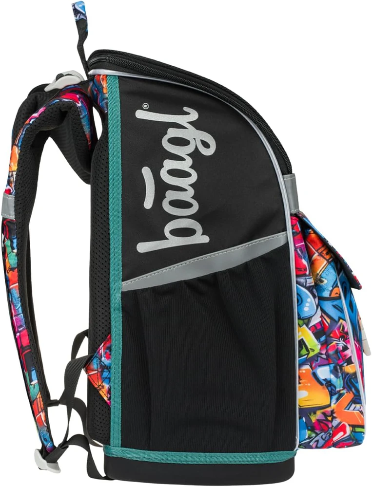 Baagl ergonomiškas mokyklinė kuprinė rinkinyje vaikams, 18 l, poliesteris, A-34803