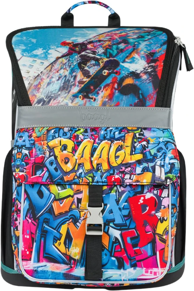 Baagl ergonomiškas mokyklinė kuprinė rinkinyje vaikams, 18 l, poliesteris, A-34803