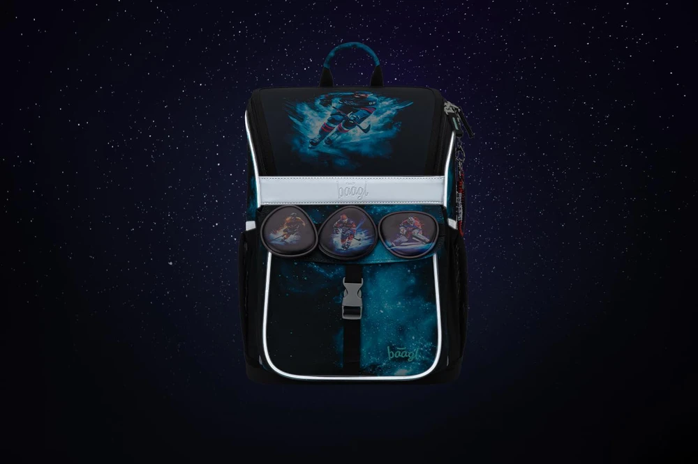Baagl ergonomiškas mokyklinė kuprinė vaikams, 18 l, poliesteris, komplektas Zippy Set 3