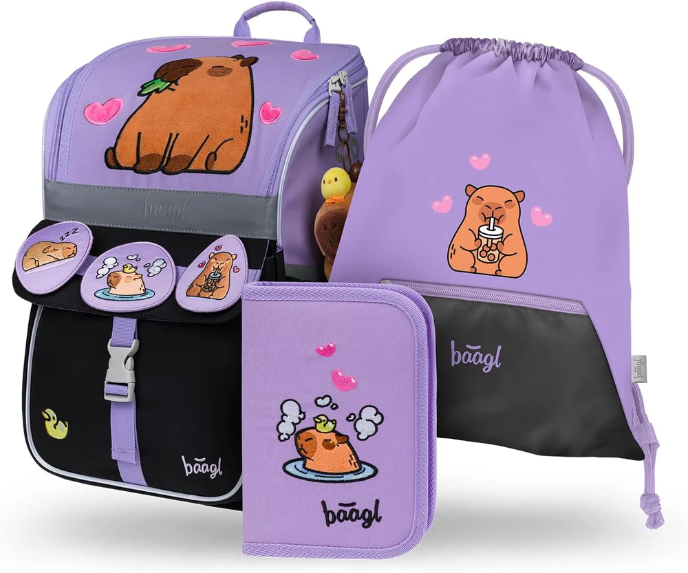 Baagl ergonomiškas mokyklinės kuprinės rinkinys vaikams, 18 l, poliesteris, Zippy Set 3