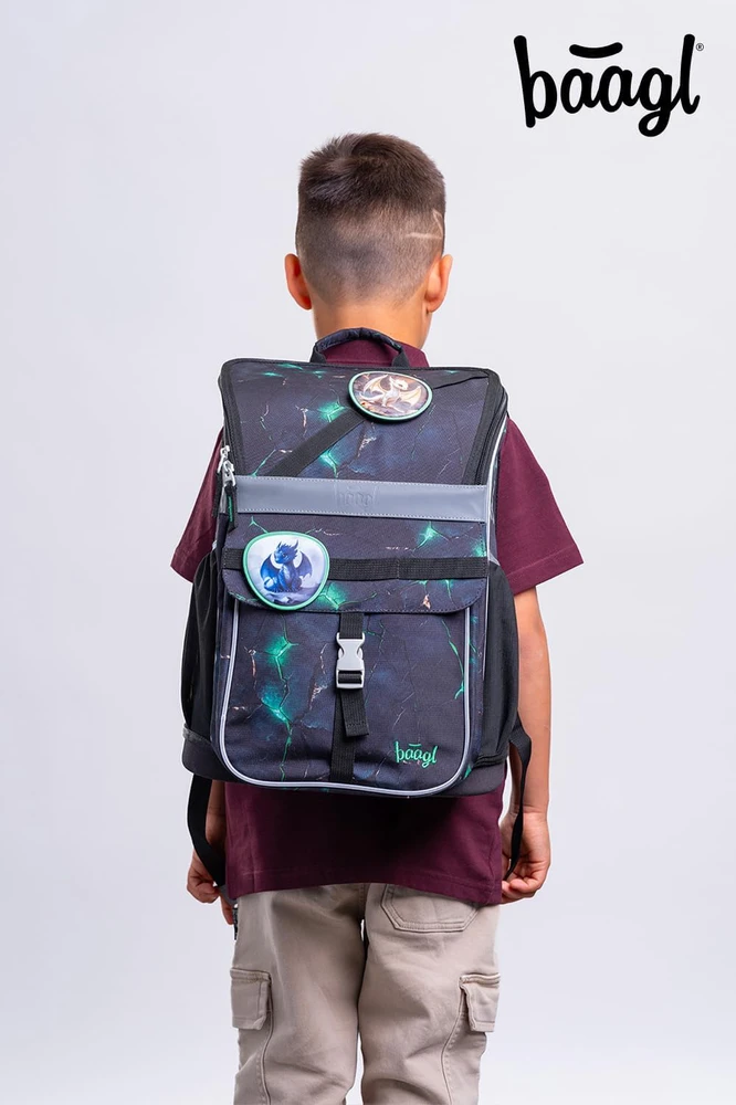Baagl mokyklinė kuprinė rinkinyje, ergonomiškas, 18 l, poliesteris, Zippy Set 3