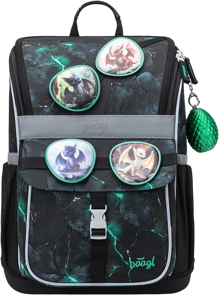 Baagl mokyklinė kuprinė rinkinyje, ergonomiškas, 18 l, poliesteris, Zippy Set 3
