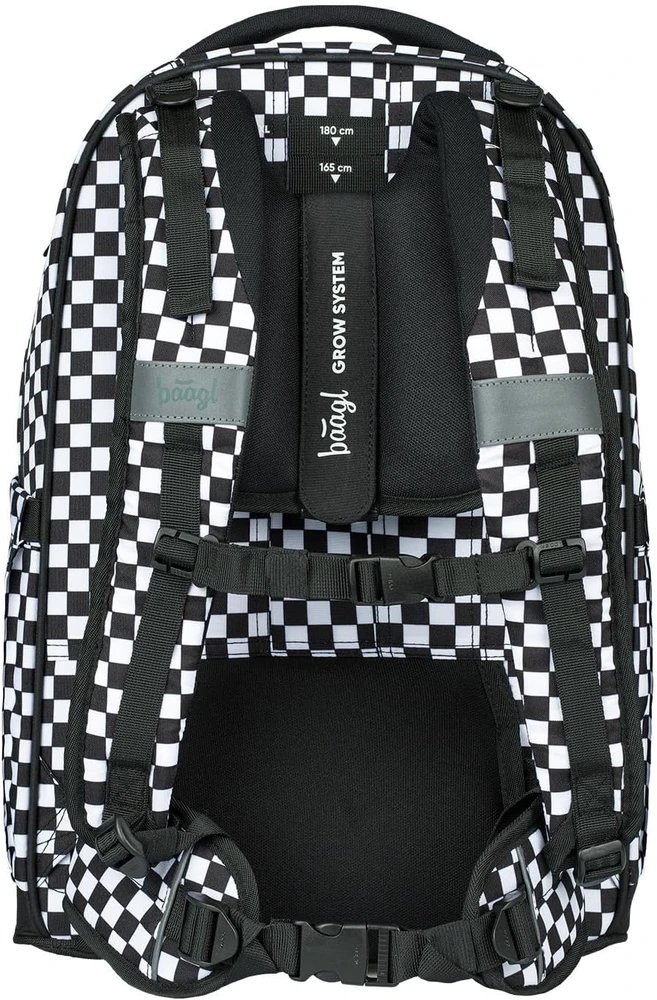 Baagl mokyklinė kuprinė su nešiojamojo kompiuterio skyriumi, 30 l, ergonomiška, Skate Max modelis