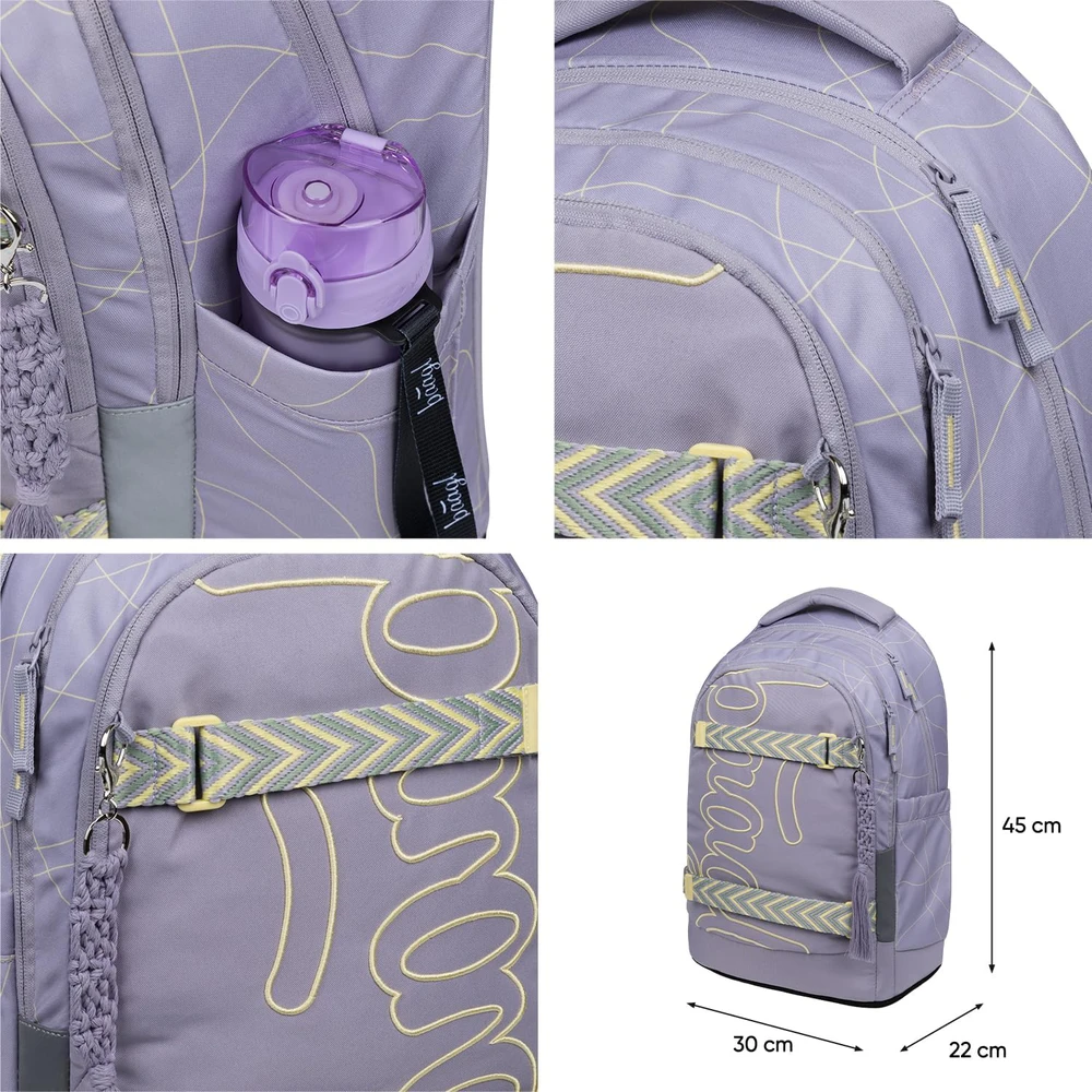 Baagl mokyklinė kuprinė su nešiojamojo kompiuterio skyriumi, 30 l, vandeniui atspari, Skate Max