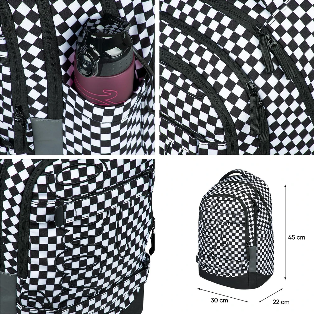 Baagl mokyklinė kuprinė su nešiojamojo kompiuterio skyriumi, 30 l, ergonomiška, Skate Max modelis