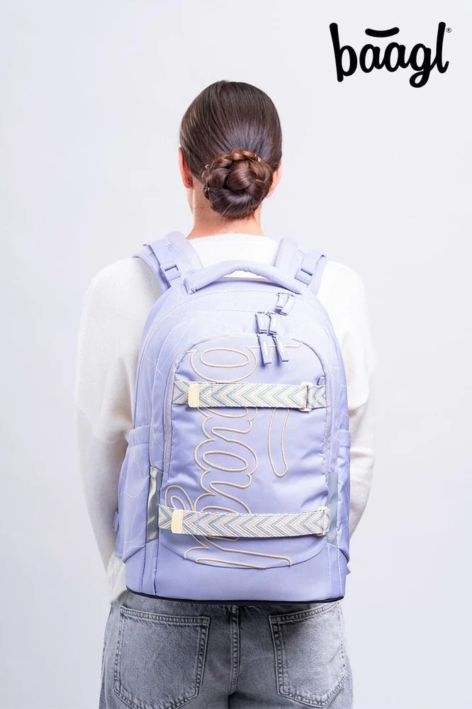 Baagl mokyklinė kuprinė su nešiojamojo kompiuterio skyriumi, 30 l, vandeniui atspari, Skate Max