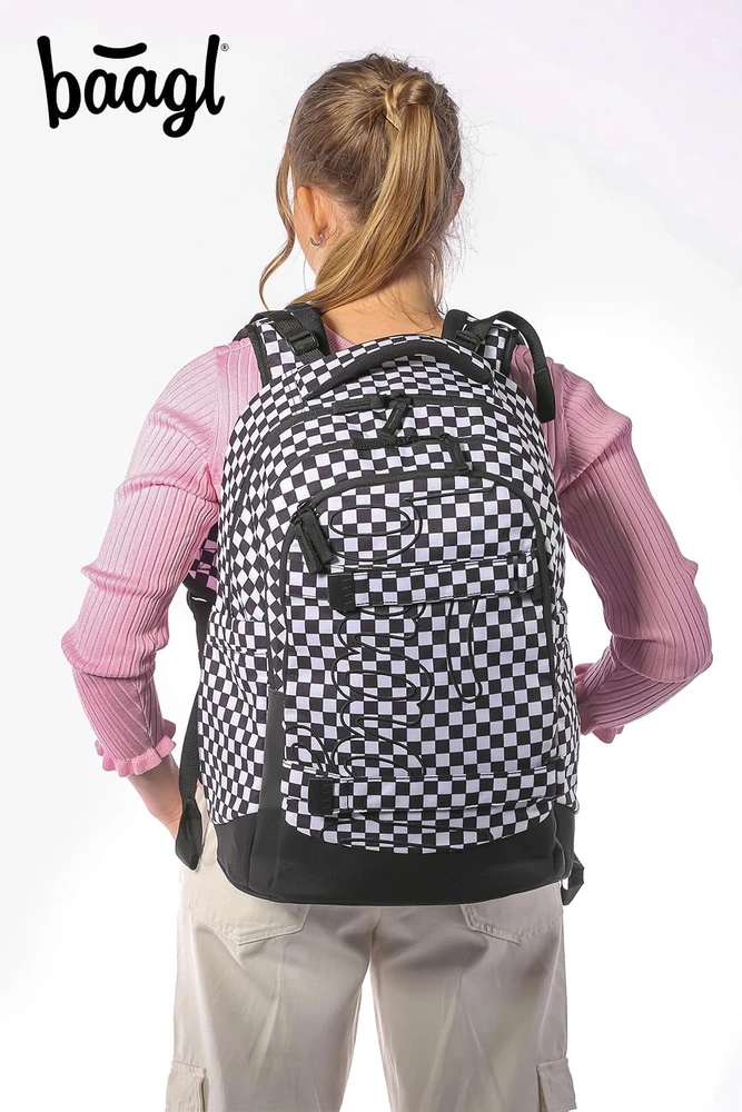 Baagl mokyklinė kuprinė su nešiojamojo kompiuterio skyriumi, 30 l, ergonomiška, Skate Max modelis