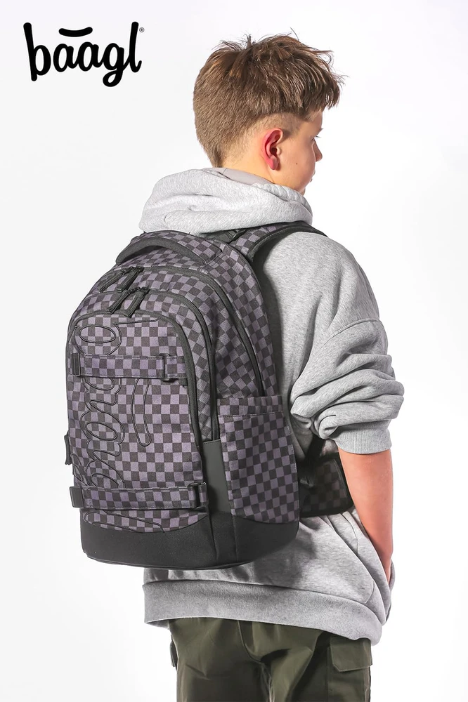 Baagl mokyklinė kuprinė vaikams ir paaugliams, 30 l, su skyriumi nešiojamam kompiuteriui, Skate Max