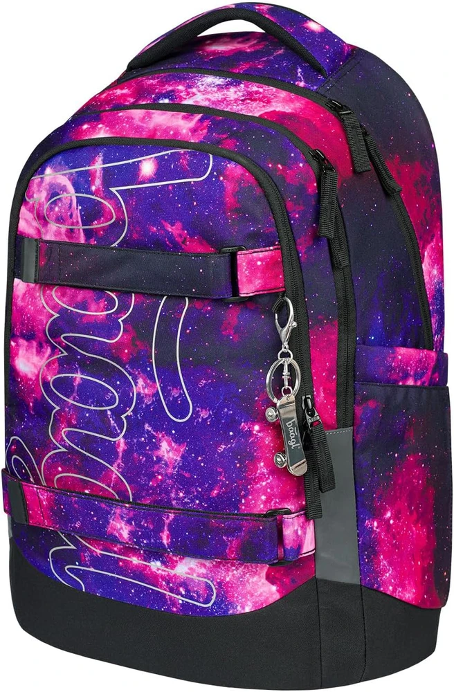 Baagl mokyklinė kuprinė vaikams ir paaugliams, 30 l, su skyriumi nešiojamam kompiuteriui, Skate Max Galaxy